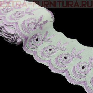 Шитье арт.ТСВ-20S4 "роза" шир.5см, цв. бледно-сиреневый 164, уп. 13,71м