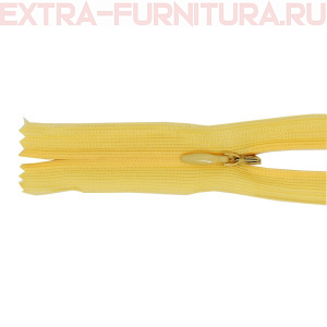 Молния потайная № 3, 50 см, цв. 118 желтый п/э пл.9,3 гр/м