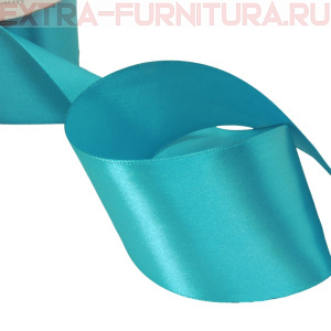 Лента атласная 50 мм цв.145 бирюза рул.27,42м