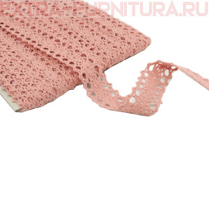 Тесьма вязаная арт.TBY-6307-1 шир.20мм, цв.32 розовый, уп.10м