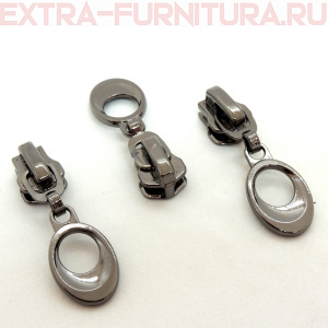 Бегунок декоративный автомат М5 черный никель №2 (уп.50шт)