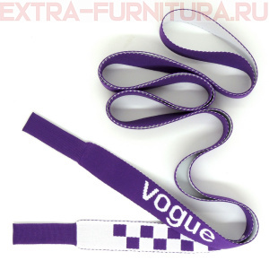 Шнурки плоские 130см, шир.19мм, Vogue+шахматка, цв.фиолетовый