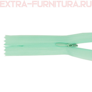 Молния потайная № 3, 50 см, цв. 250 ментоловый п/э пл.9,3 гр/м