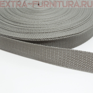 Стропа шир.25мм, цв.600 серебро, уп.50м, пл. 9,8 гр/м