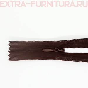 Молния потайная  № 3, 20 см, цв. 304 коричневый п/э пл.9,3 гр/м