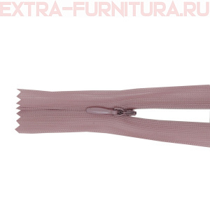 Молния потайная  № 3, 20 см, цв. S377 сухая роза п/э пл.9,3 гр/м