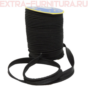  Кант атласный 12 мм, 72 ярда, цв. 322 черный А