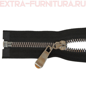 Молния декор Трактор Т5 1 замок, дл. 80см, цв.черный, усил. звено