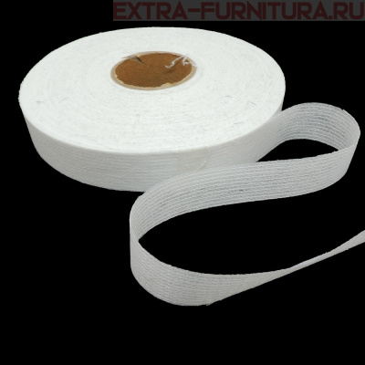 Лента нитепрошивная клеевая, по долевой, арт.4720W шир. 20 мм цв.белый ,уп. 100 м *