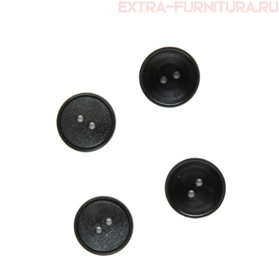 Пуговицы 17/2 черные, ПС-2,"шагрень"  упаковка 1000 шт.