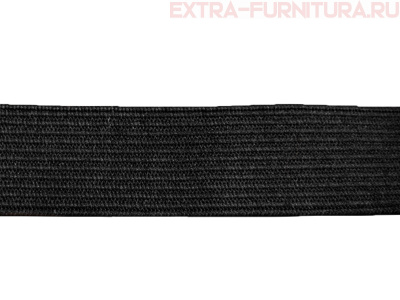 Резинка вязаная,  8мм (+/-1мм), цв.черный (уп.-100м*20 уп) Б