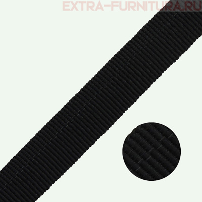 Тесьма брючная арт.1с-79 шир. 15мм, цв. черный, уп.25м