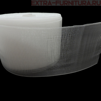 Лента шторная шир.100мм арт.1000 органза, уп.50м*18уп. на трубу