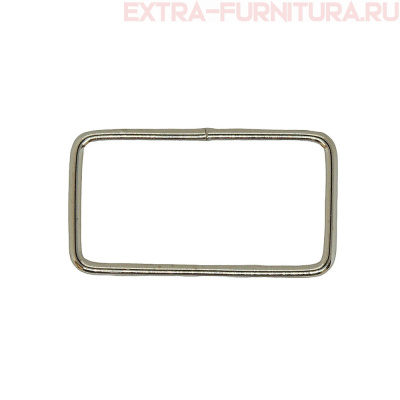 Рамка однощелевая металл 40мм (40*20*2,5), цв. никель, уп.200шт TSW