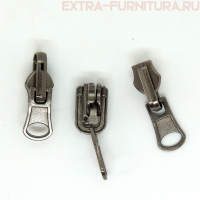 Бегунок перекидной автомат СП5 цв.черный никель LOGO (уп.50шт)