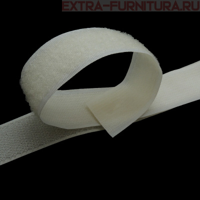 Лента контакт 25мм цв.молочный 091 (25м)